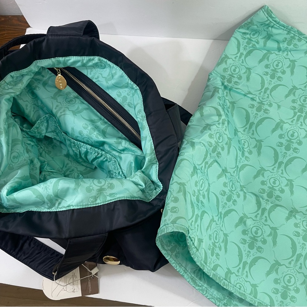 NEST Diaper Bag Dexter Navy Blue and Gold   with Changing Pad - Picture 9 of 13